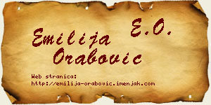 Emilija Orabović vizit kartica